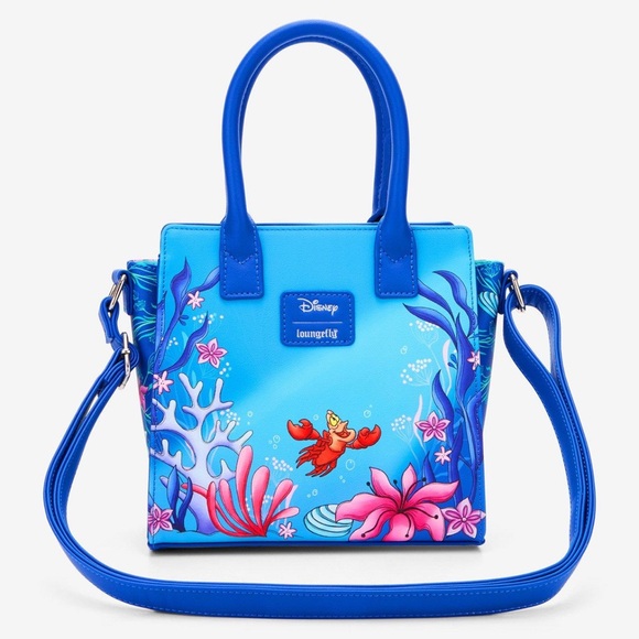 Loungefly The Little Mermaid Trio Sea Mini Satchel Bag.NWT - Picture 3 of 4